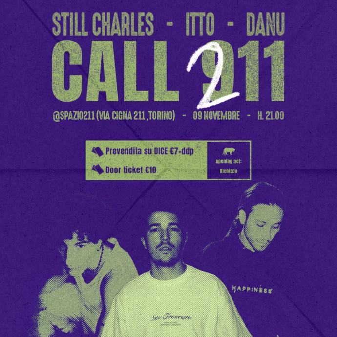  Who Ya Gonna Call? Giovedì sera 09 novembre, il palco è per tre nuove leve dell'Indie: Itto, Still Charles E Danu. 